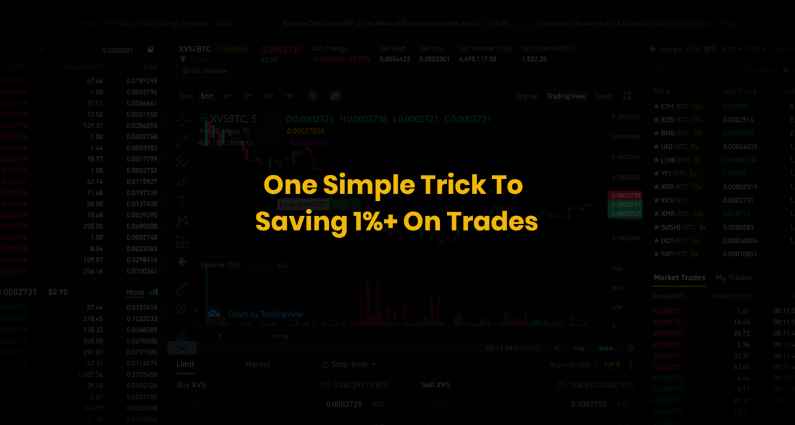 Simple Trick To Saving 1%+ On Binance Trades
