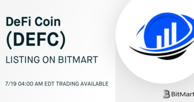DeFi Coin (DEFC): Live Trading On BitMart Is Coming On July 19th!