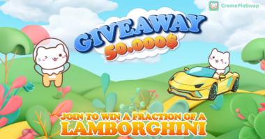 Join to win a fraction of a Lamborghini - CremePieSwap $50.000 giveaway