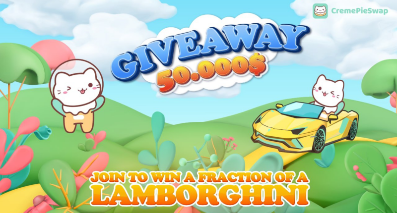 Join to win a fraction of a Lamborghini - CremePieSwap $50.000 giveaway