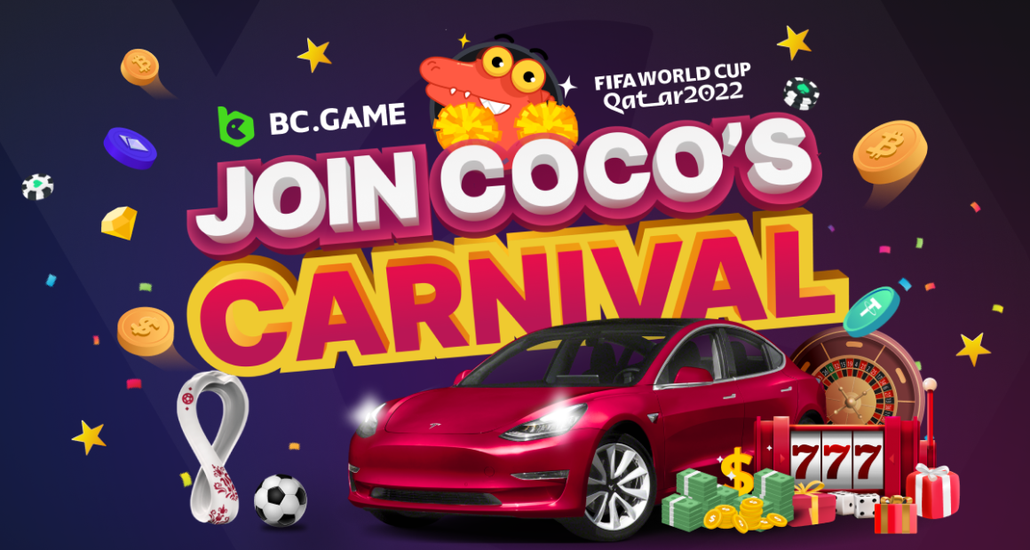 Join Coco’s Carnival Now and Win Up To $2,100,000 or a TESLA