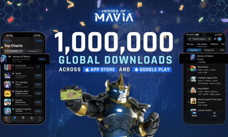 Heroes of Mavia Surpasses 1 Million Downloads, Dominates Global App Store Rankings Before Token Launch