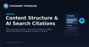 Web page with one highlighted passage extracted as a quote, illustrating content structure and AI search citations